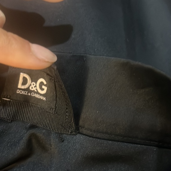 Dolce & Gabbana Black High WaisoPencil Skirt Gold Zipper with Back Slit - Picture 11 of 11